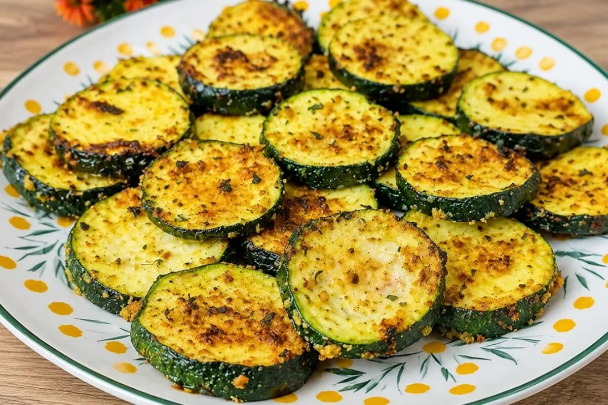 Abobrinha crocante na airfryer que parece frita mas e fit e