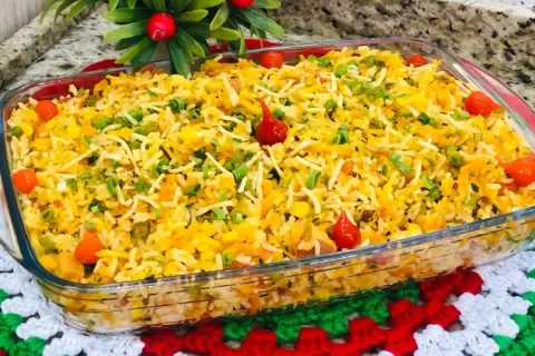 Arroz crocante bem temperado e soltinho que nao pode faltar 