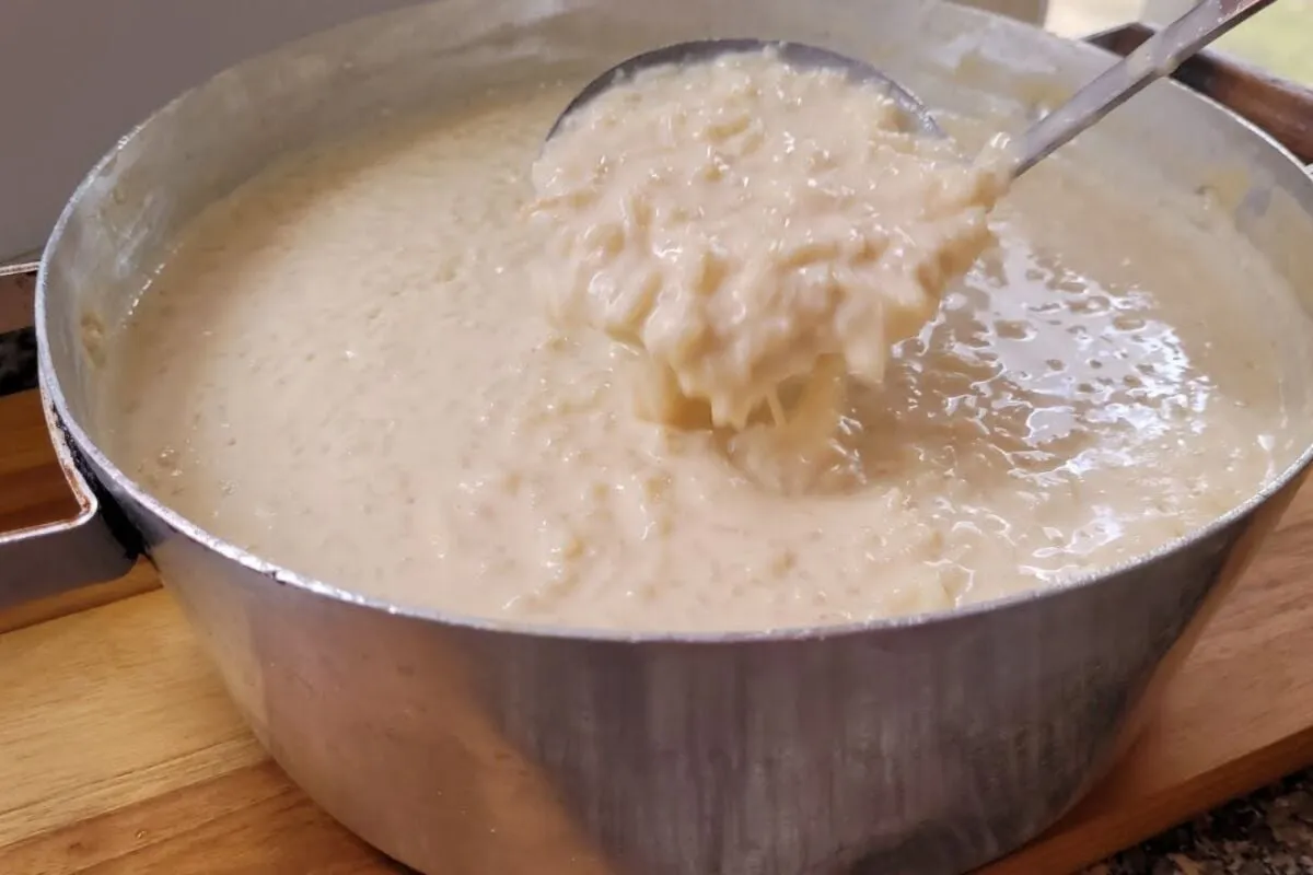 Arroz doce bem cremoso com gostinho de quero mais para sabor