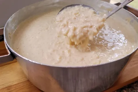 Arroz doce bem cremoso com gostinho de quero mais para sabor