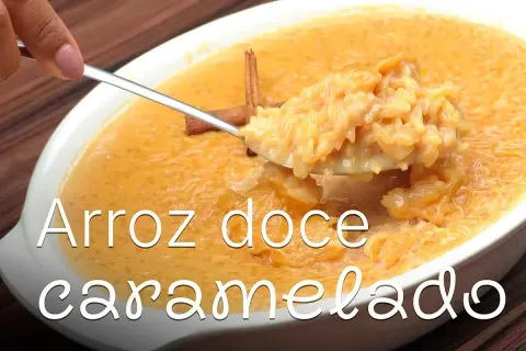 Arroz doce caramelizado feito de um jeito diferente que fica