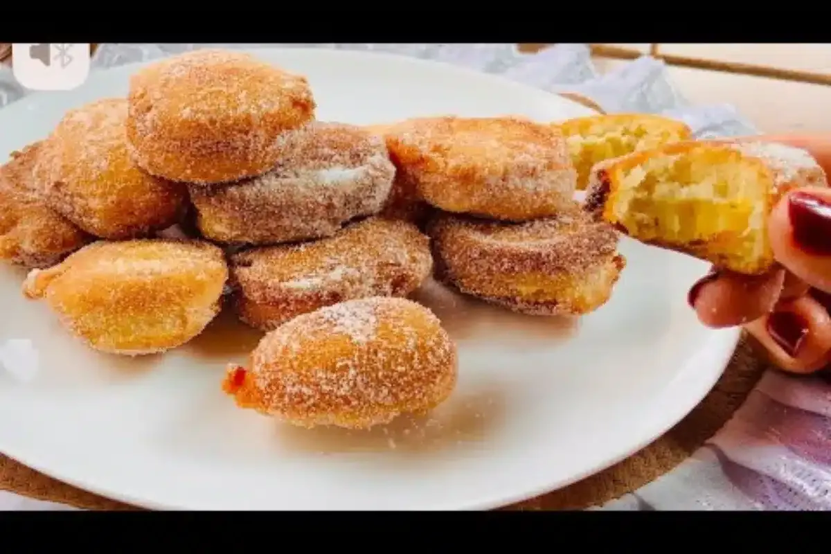 Bolinho de chuva sem gluten muito fofinho e sequinho para vo