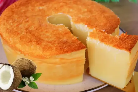 Bolo baeta de coco cremoso e facil de fazer com aquela textu