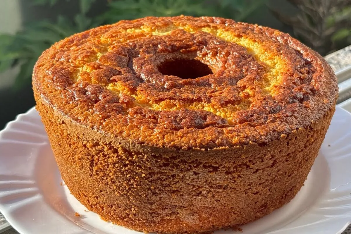 Bolo de milho molhadinho que nao leva farinha de trigo para