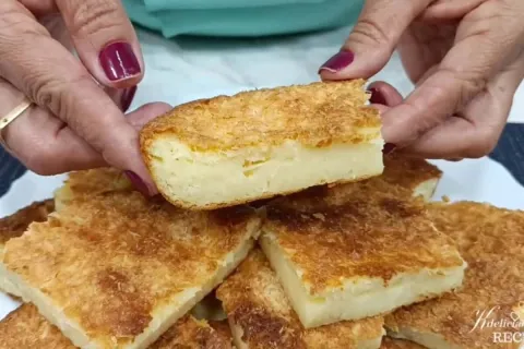 Bombocado de coco tradicional de familia bem cremoso e molha