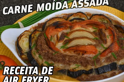 Carne moida assada feita na airfryer de um jeito pratico par