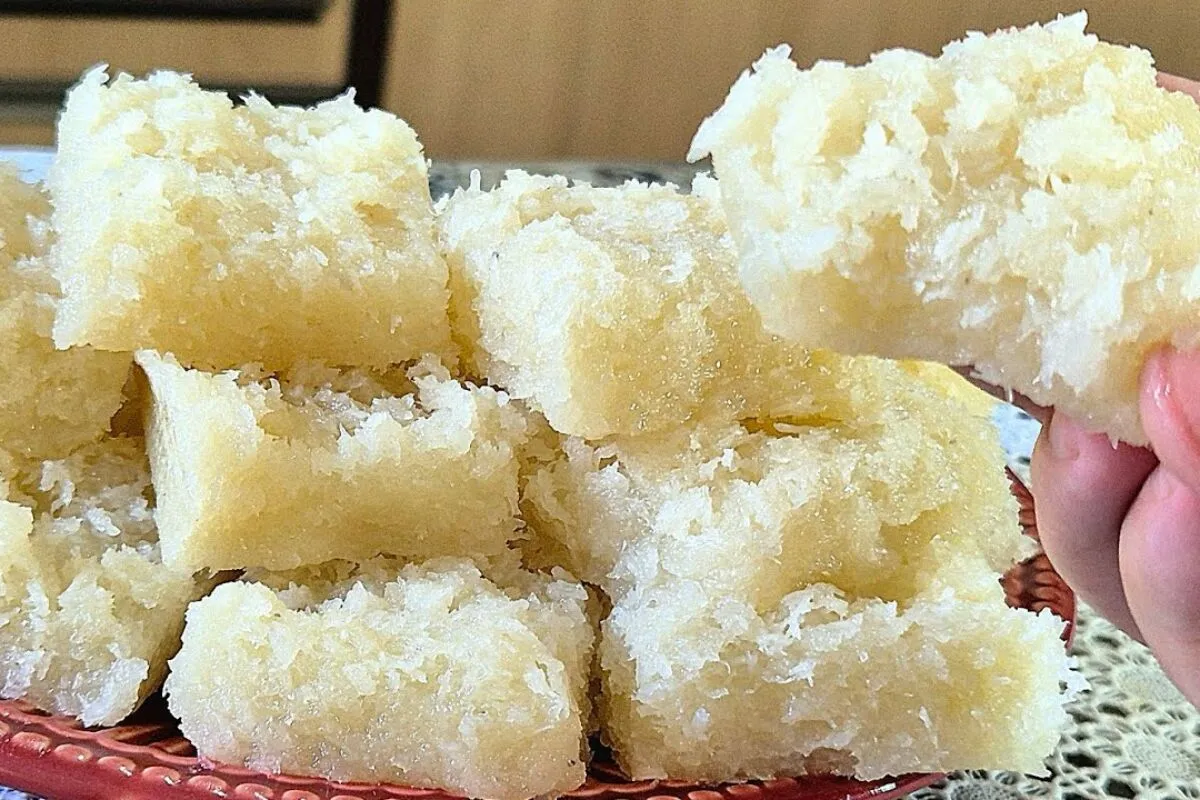 Cocada sem leite condensado extremamente cremosa um docinho