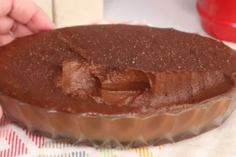 Creme de chocolate com pessego
