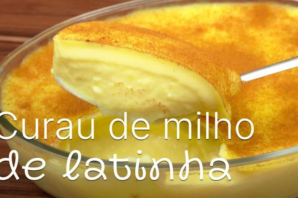 Curau cremoso com milho de latinha muito facil um doce caipi