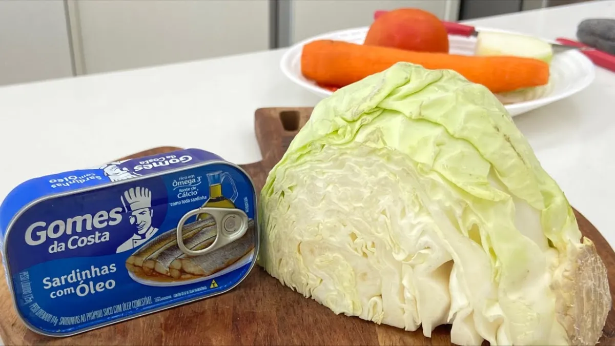 Depois que aprendi a fazer repolho com sardinha na frigideir