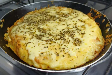 Escondidinho de frigideira pronto em apenas dez minutinhos p