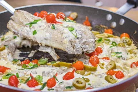 File de peixe cremoso feito de um jeito simples e rapido uma