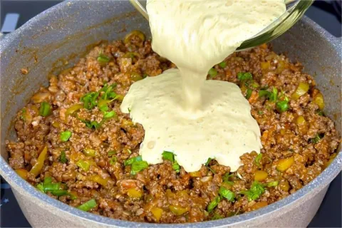 Fricasse de Carne moida facil e saboroso