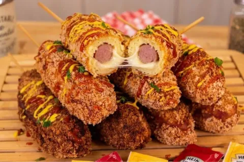 Hot dog coreano feito em casa de um jeito facil e muito econ