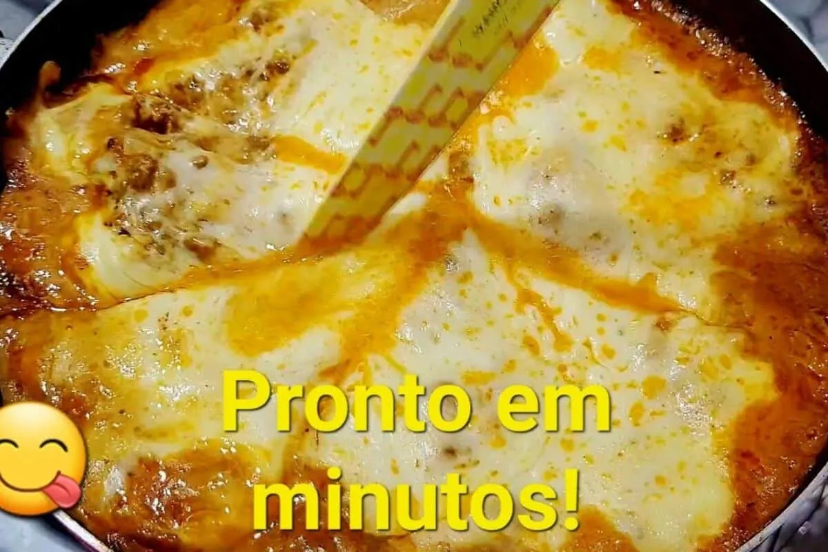 Lasanha de frigideira super cremosa e saborosa para garantir