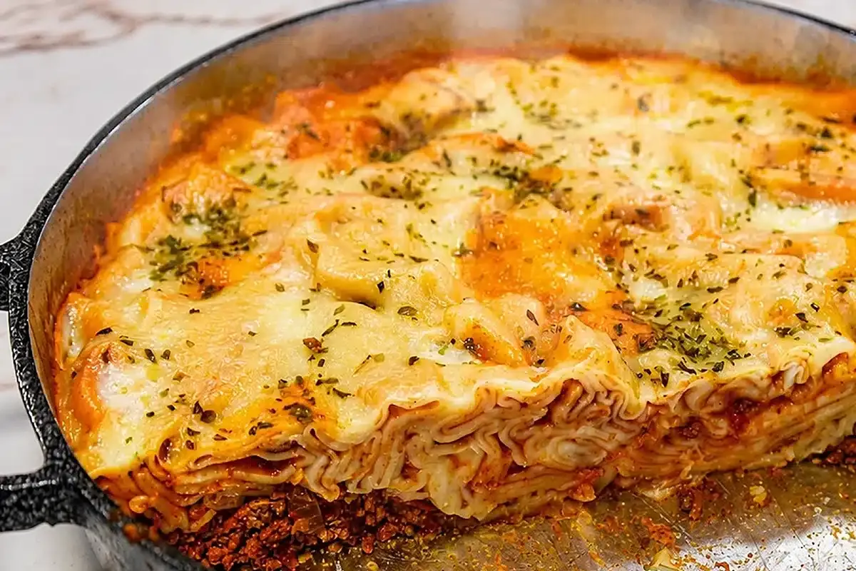 Lasanha de panela deliciosa pronta em apenas 30 minutos feit