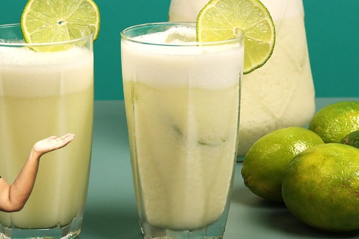Limonada suica cremosa muito refrescante feita de um jeito f