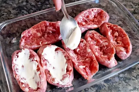 Linguica Recheada no Forno