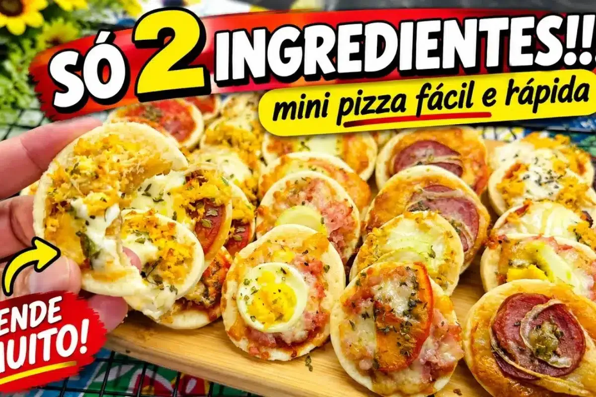 Mini pizza caseira super facil rapida e que rende muito idea