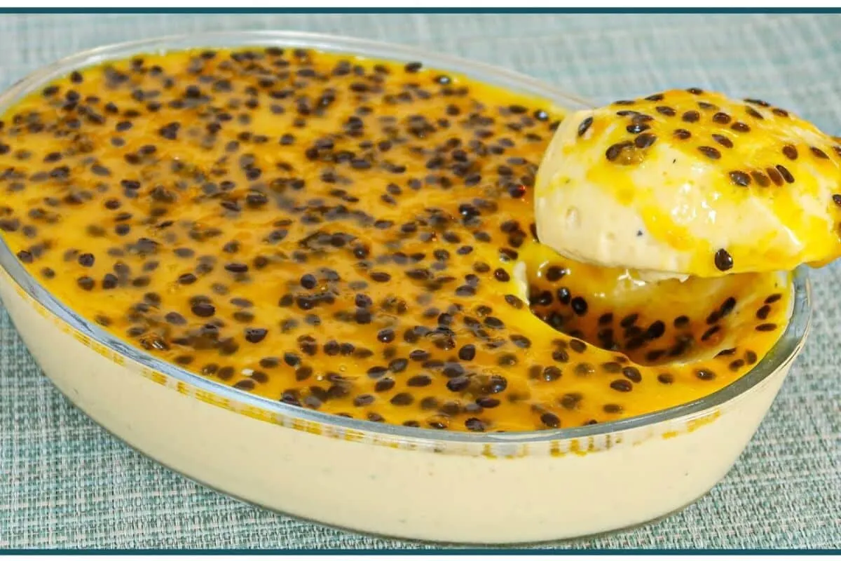 Mousse de maracuja cremosa e perfeita feita no liquidificado