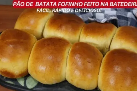 Pao de batata fofinho feito de um jeito pratico e perfeito i