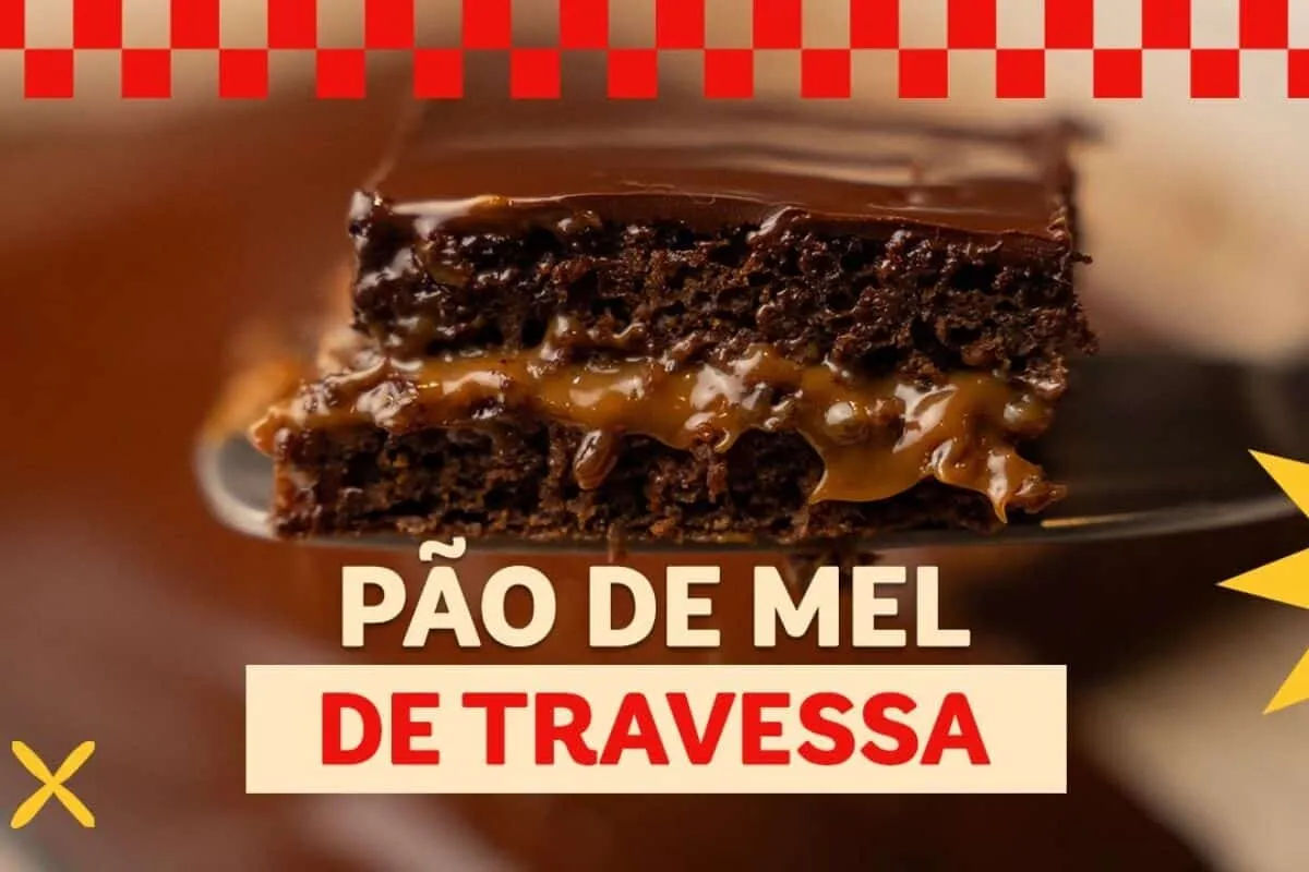 Pao de mel na travessa com massa bem fofinha e cobertura cre