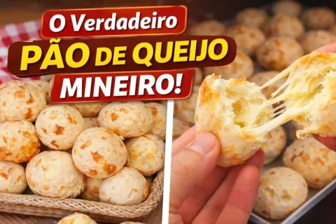 Pao de queijo mineiro super crocante por fora e macio por de