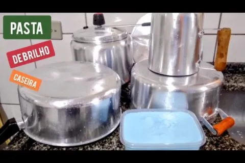 Pasta de brilho caseira para dar muito brilho em panelas e a