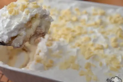 Pave simples que derrete na boca e fica cremoso uma sobremes