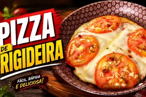 Pizza de frigideira super rapida e facil de fazer sem sujar 