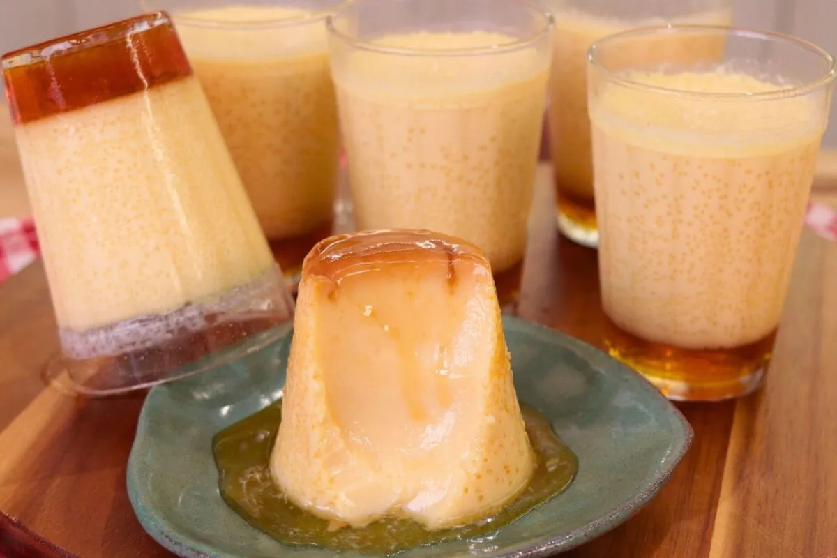 Pudim no copo americano uma receita tradicional lisa e cremo