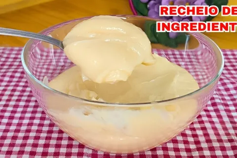 Recheio de 2 ingredientes cremoso e firme uma receita coring