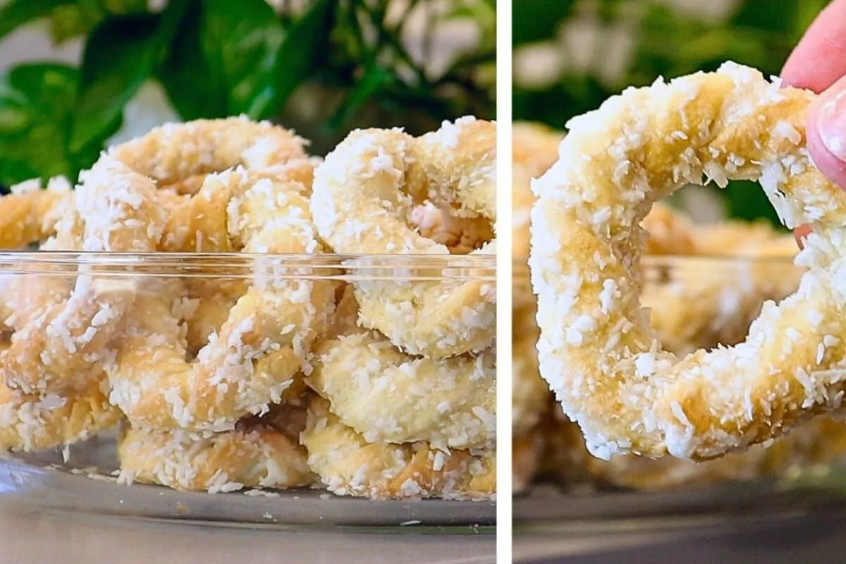 Rosquinha Samantha classica de padaria com acucar e coco ral