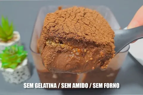Sobremesa engana visita feita sem gelatina sem amido de milh