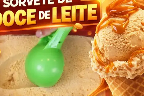 Sorvete de doce de leite facil e delicioso para voce refresc