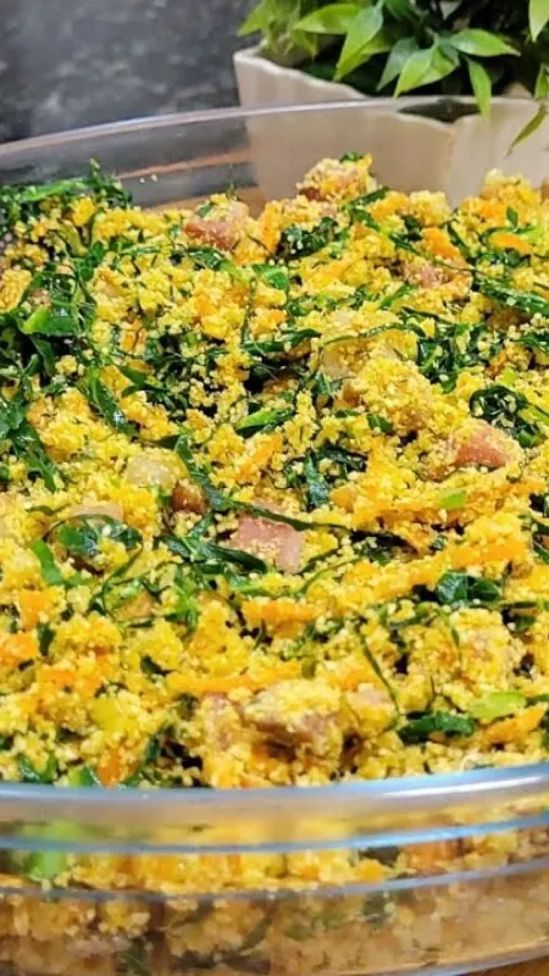 Farofa de couve a melhor receita para acompanhar o seu churrasco ou uma refeicao