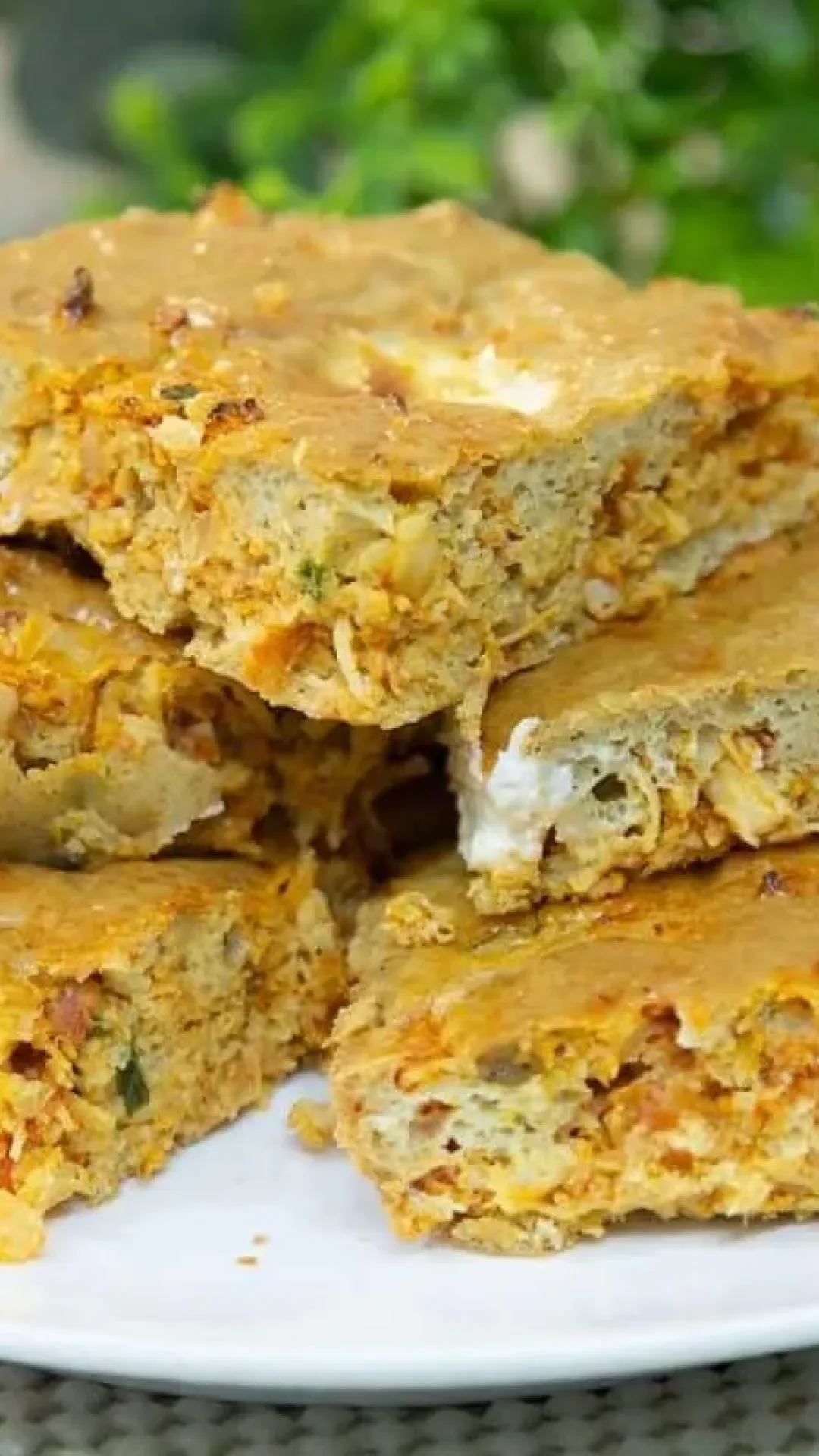 Torta de frango e aveia