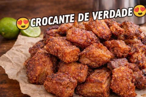 Torresmo na panela de pressao super crocante e sequinho feit