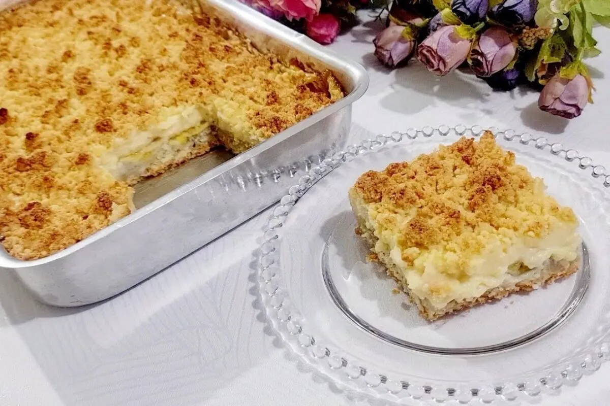 Torta cremosa de banana