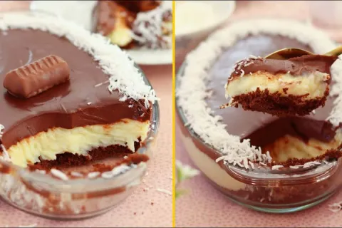 Torta de prestigio gelada e cremosa que fica pronta rapidame
