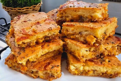 Torta de sardinha facil e rapida feita com massa fofinha par