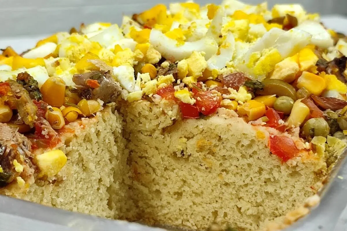 Torta de sardinha feita no liquidificador de um jeito pratic