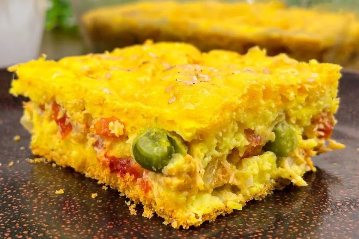 Torta salgada sem gluten e sem leite feita no liquidificador
